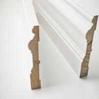 Plinthe Moderne Imperméable Blanche Pré-Primaire en MDF pour Plancher
