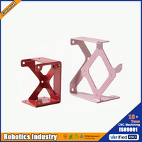 Support en aluminium en forme de X sur mesure, pièce de montage usinée CNC de précision pour l'automatisation industrielle