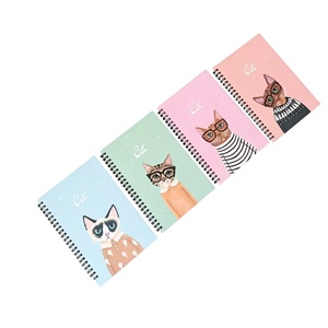 Bloc-notes A5 2634 en papier recyclé, 60 feuilles, motif chat imprimé, mignon, reliure cousue, vente chaude - Product Image 1