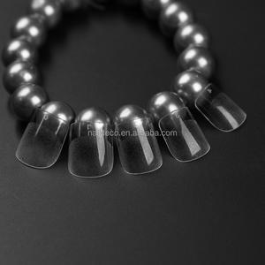 전체 커버 <span class=keywords><strong>Xtra</strong></span> 짧은 사각형 네일 프레스 팁 비 C 곡선 인공 네일 아트 에칭 스타일 투명 상자 패키지 손톱 - Product Image 3