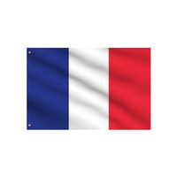 Bandera francesa personalizada, impresión 100% poliéster, 3x5 pies