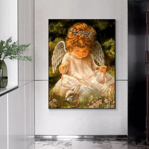 5d fai da te pieno quadrato rotondo angelo pittura diamante bambino diamante ricamo mosaico decorazione casa immagine <span class=keywords><strong>di</strong></span> strass - Product Image 2