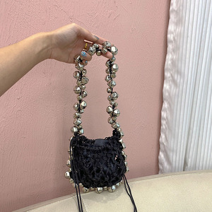 <span class=keywords><strong>Sac</strong></span> de plage pour femmes maille corde tricoté seau cloche tissé sacs à bandoulière réticulé creux voyage fourre-tout dames mode Net <span class=keywords><strong>sac</strong></span> à main - Product Image 2