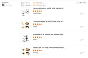 طقم أطباق بوفيه فاخرة مستديرة فضية اللون مع سخان طعام للاستخدام في الفنادق والمطاعم - Product Image 6