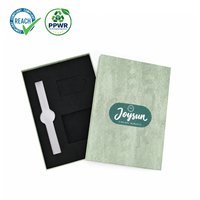 Boîte cadeau pour montre en papier imprimé personnalisé avec texture vintage, insert en mousse de précision, base rigide avec couvercle, emballage pour ensemble de bracelets en cuir