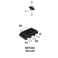 SOT-223 Z0103MN Estándar 1A triac