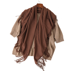 Écharpe en cachemire pur à haute densité pour un style élégant toute saison - Product Image 1