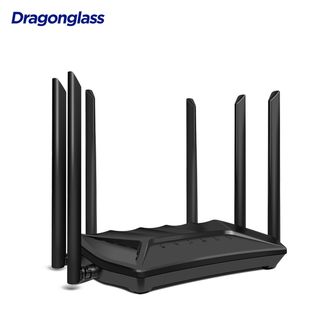 AC1200Mbps Dual Band 4G/5G WiFi CPE Router with SIM Slot 6 External Antennas Home Use DC12V Ports