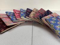 Carnets en tissu de coton imprimé à la main, reliure rigide thermique, pages en papier artisanal, pour écrire, dessiner, offrir en cadeau