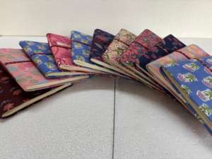 Carnets en tissu de coton imprimé à la main, reliure rigide thermique, pages en papier artisanal, pour écrire, dessiner, offrir en cadeau - Product Image 3