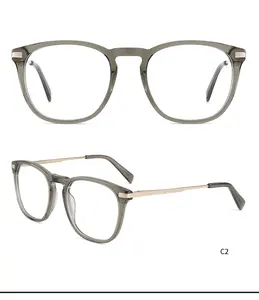经典简约设计全轮辋合金金属眼镜醋酸眼罩光学镜框阅读眼镜