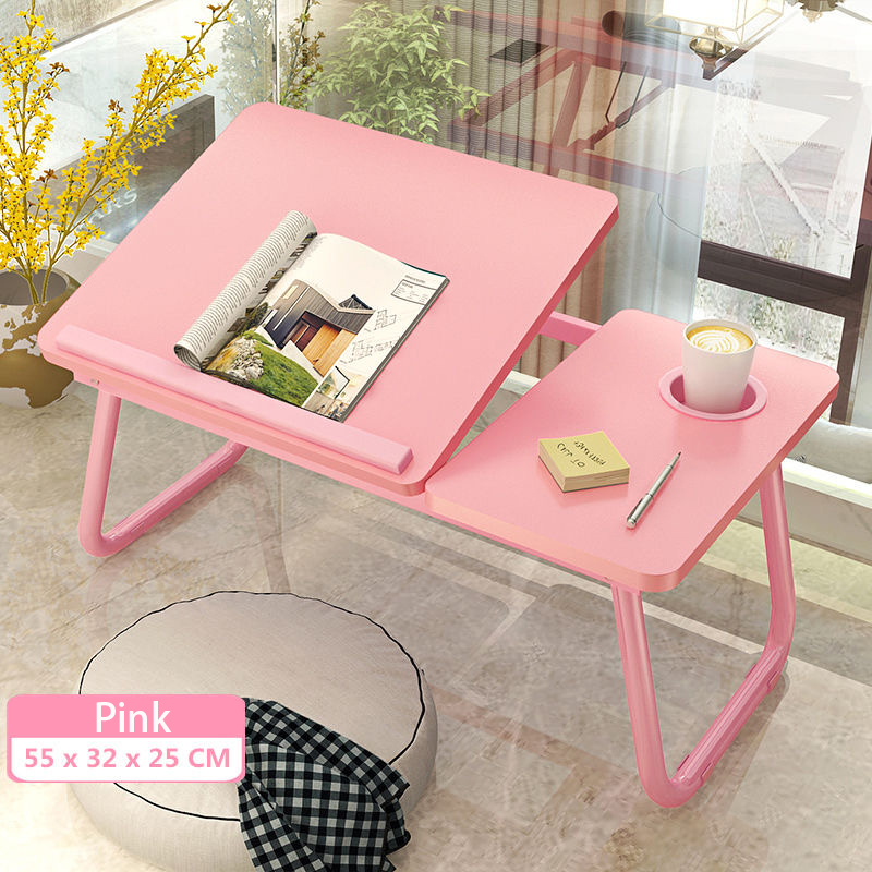 Durable Bamboo Folding Small Bed Computer Table Lifted and Movable Children's Study Table Bedroom Foldable Adjustable Features