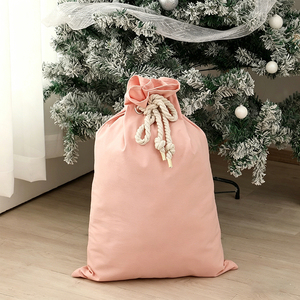 Sac de Noël en toile vierge grande capacité, sac cadeau de Noël, décoration de fête, sac de Noël à cordon pour impression personnalisée - Product Image 4