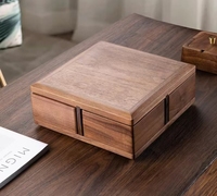 Plateau en bois massif de style chinois moderne, boîte de rangement rotative pour fruits secs et collations, pour la maison, le salon