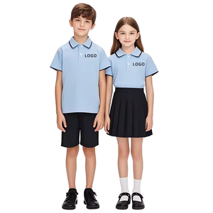 Polo personnalisé pour garçons 100% coton, col rond, manches courtes, grande taille, vêtements décontractés d'été pour enfants, fabrication OEM ODM en gros - Product Image 1