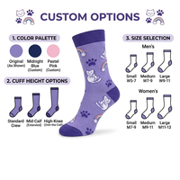 Chaussettes amusantes en coton peigné de haute qualité OEM, couleurs personnalisées, chaussettes jacquard tricotées confortables pour homme et femme, pour la vie quotidienne