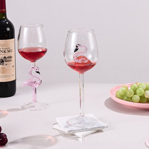 Copas de <span class=keywords><strong>vino</strong></span> tinto flamenco creativas, juego de copas duraderas para boda, tallo de flamenco soplado a mano, copa de <span class=keywords><strong>vino</strong></span>, regalo para <span class=keywords><strong>amantes</strong></span> - Product Image 4