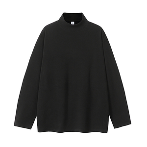 Sous-vêtement thermique vintage à <span class=keywords><strong>col</strong></span> roulé pour homme, couleur unie, design épuré, idéal pour l'automne/hiver et le style jeune - Product Image 4