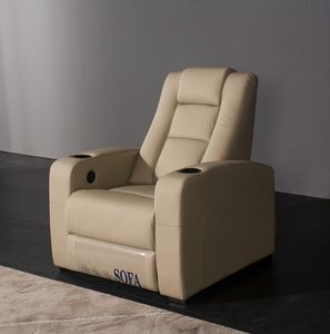 Ensemble de canapés inclinables en cuir véritable pour home cinéma moderne de Foshan, meubles de salon, sièges de home cinéma - Product Image 2