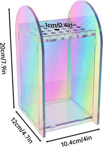 Acrylic <strong>Vase</strong> <strong>Lego</strong> <strong>Flowers</strong> Modern Decorative Puzzle Assembly Display Stand Home Office Creative Toy Bouquet Holder Smooth Finish - Product Image 5