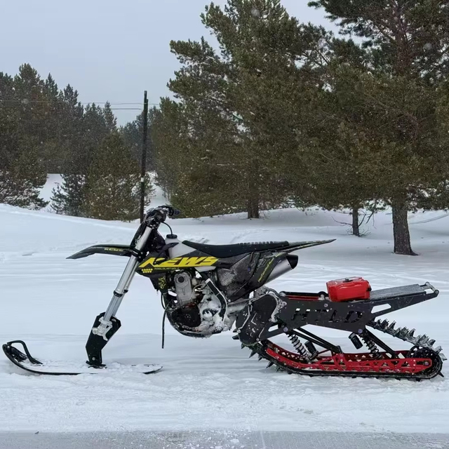 Hengjian S7/S6 Z300 Kews K16 NB300 Motorcycle Snow-Ready Motorcycle Conversion Kit Front Ski Plate & Heavy-Duty Rear Track for