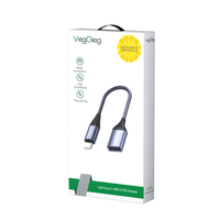 Adaptador de Cable USB C OTG Veggieg, Conector Adaptador USB3.0 Hembra a Tipo C Macho, Convertidor de Cable de Datos OTG