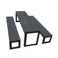 Ensemble de mobilier d'extérieur commercial table de pique-nique de camping en bois restaurant école extérieur parc 4-6 personnes table à manger et chaise