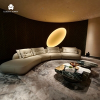 Set Sofa Reclining Mewah Custom Pabrik Foshan, Sofa Seksional Kulit Italia Modern dengan Rangka Kayu Solid untuk Ruang Tamu dan Hotel