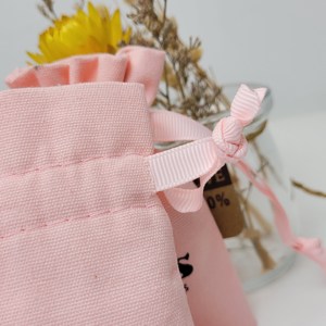 Bolsa de Algodón Pequeña con Cordón para Regalo, Joyería, Embalaje, con Logotipo Personalizado, Bolsa Protectora para Pestañas, Aretes, Collares, Cosméticos - Product Image 4
