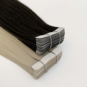 Extensiones de Cabello con Cinta Adhesiva Invisible, Extensiones de Cabello Virgen con Cinta Adhesiva, Extensiones de Cabello con Cinta Adhesiva USA, Lisas y Sedosas, Color Rubio Ceniza, Sin Enredos - Product Image 6