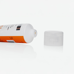 Custom Printed White Plastic Squeeze Tube with Flip <b>Cap</b> for Facial <b>Scrub</b> & Cleanser - Product Image 4