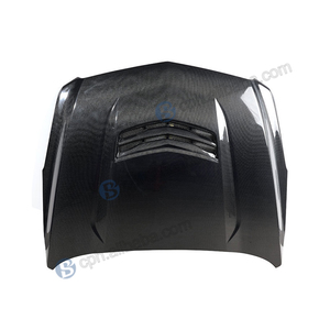 BENSNEES, capó delantero negro personalizado de fibra de carbono Real para Cadillac <span class=keywords><strong>ATSV</strong></span> 2014 2015 2016 <span class=keywords><strong>2017</strong></span> 2018, actualización de capó de carbono - Product Image 2