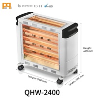 Radiateur électrique infrarouge portable sur pied en métal pour intérieur, 6 tubes de quartz, pour salon
