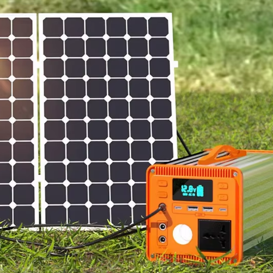 500W Solar Station Generator Kit 50W Pure Sine Wave Panel MPPT RV Grid Home Backup Car CE/FCC Approved External Battery RV Port