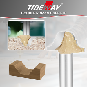 TIDEWAY Fraise à rainurer pour portes de placards à panneaux surélevés, profil Ogee, queue de 1/2 pouce, en carbure de tungstène CNC, OEM/ODM HRC65 - Product Image 3