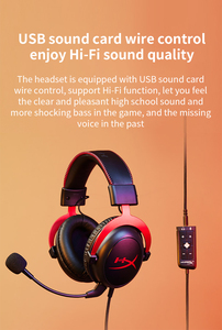 Hyperx <span class=keywords><strong>Cloud</strong></span> 2 Ii Gaming Hoofdtelefoon Ruisonderdrukking 7.1 Surround Computer Headset Oortelefoon Microfoon Bedrade Headset Voor Pc Ps4 - Product Image 2