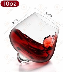 Copas de <span class=keywords><strong>Vino</strong></span> Giratorias de Cristal de 10 oz con Base de Madera, Copas de <span class=keywords><strong>Vino</strong></span> Modernas, Elegantes Copas para Degustación de Whisky y Vinos Tintos - Product Image 4