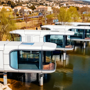 Capsule spatiale de camping de luxe Cabine préfabriquée Déménagement en verre Maison préfabriquée moderne <span class=keywords><strong>Tourisme</strong></span> Maison mobile chez l'habitant Maison préfabriquée en conteneur - Product Image 2