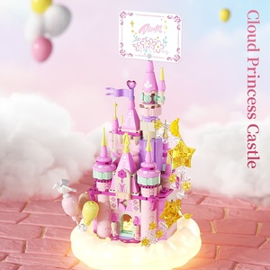 Blocs de construction Château de Princesse EPT avec lumière LED, base nuageuse, jouet de construction DIY, cadeau pour filles - Product Image 1