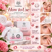 Crème Contour des Yeux Hydratante et Raffermissante au Peptide PDRN d'ADN de Saumon Sauvage Fermenté, Soin Anti-Poches et Lissage des Rides et Ridules