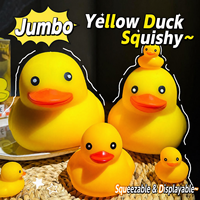 Jouet Squishy Canard Géant Mignon à Rebond Lent, Canard Jaune à Presser Anti-Stress, Cadeau de Bureau pour Enfants, Adolescents et Adultes