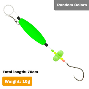 Kit de pêche prêt à l'emploi pour poisson-chat avec <span class=keywords><strong>flotteur</strong></span> en mousse EVA, ligne de pêche à la dérive, perles de ligne, hameçon circulaire décalé, pour la pêche en surf et au fond - Product Image 6