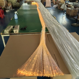 Accesorios de iluminación de 0,5mm con brillo lateral de fibra óptica, Kit Starlight de revestimiento de techo, materia prima, luz de ráfaga de <span class=keywords><strong>estrellas</strong></span> para luz de cielo estrellado - Product Image 2