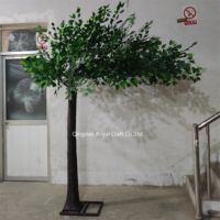 Grand arbre ficus artificiel vert, décoration intérieure, grand arbre ficus artificiel, arbre artificiel en fibre de verre pour décoration extérieure