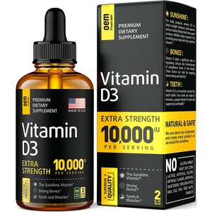 Gouttes de vitamine <span class=keywords><strong>D3</strong></span> + <span class=keywords><strong>K2</strong></span> végétaliennes biologiques pour des os solides et un cœur sain, soutien immunitaire, force maximale, liquide sublingual, gouttes de <span class=keywords><strong>D3</strong></span> OEM - Product Image 1