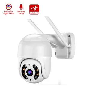 ICsee Camara Built-In Siren 4mp Wireless Ir Night Vision Ptz Ip Cctv Wifi Camera