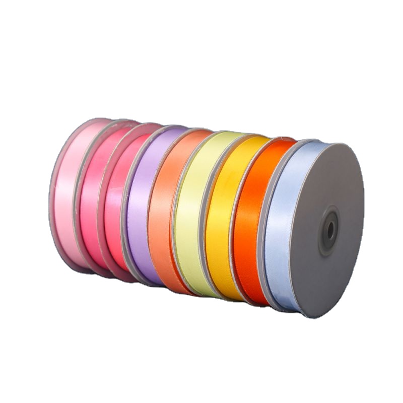 Wholesale 2 Inch 196 Colors Double Face Satin Ribbon 6mm 4cm 5cm Polyester Printed personalized Gift ribbon for flowers