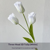 Nouvelles Tulipes 3D Simulées en Relief pour le Commerce International, Décoration Florale pour Mariages, Salles de Fête, Maisons, Plafonds, Murs Floraux en Soie, Vente en Gros