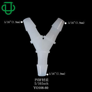 ข้อต่อพลาสติก PVDF คุณภาพสูง รูปตัว Y ขนาดเส้นผ่านศูนย์กลางเท่ากัน สำหรับท่อน้ำและท่ออากาศ ทนทานต่ออุณหภูมิสูง กรด/ด่าง - Product Image 3
