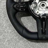 Volant en cuir chauffant à fond plat pour BMW Série F, compatible avec F30 340i F10 535i F32 F20 F36 F22 M4 F82 X5 F15 F80 M3 F11 F31